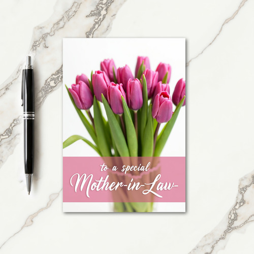 Rose Script Mother In Law Card