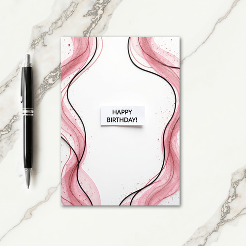 Rose Shimmer Birthday Card