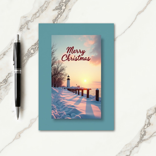 Rose Sky Christmas Card