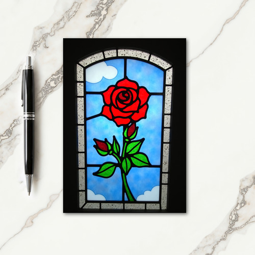 Rose Stained Glass Mothers Day Card