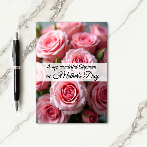 Rose Stepmom Mothers Saying Card
