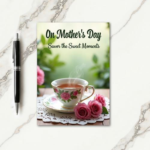 Rose Tea Mothers Day Card