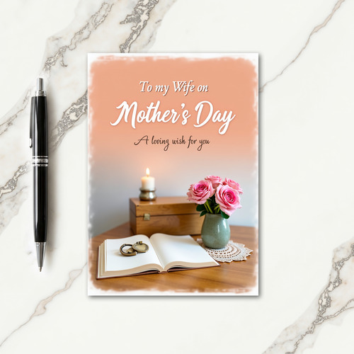 Rose Wife Mothers Day Card