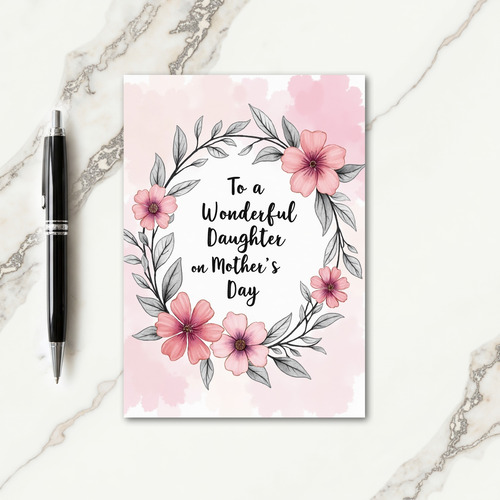 Rose Wreath Mothers Day Card