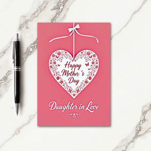 Roseate Mothers Day Heart Card
