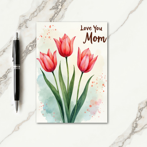 Roseate Mothers Day Painted Card