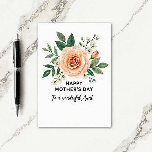 Rosebud Aunt Mothers Day Card