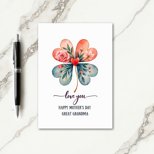 Rosebud Great Grandma Card