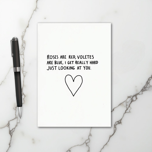 Roses Are Red Dirty Adult Card