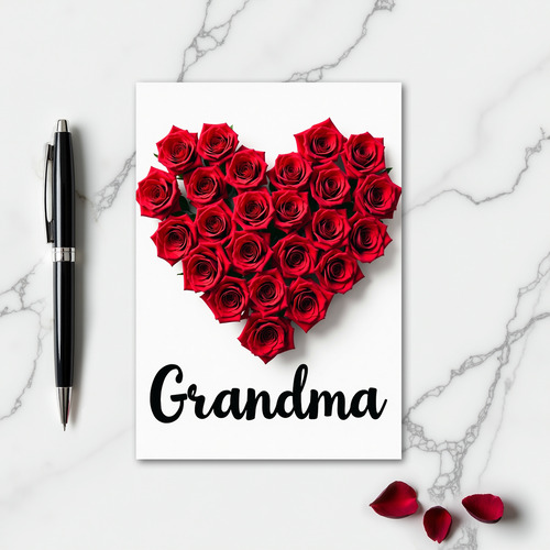Roses For Grandma Card