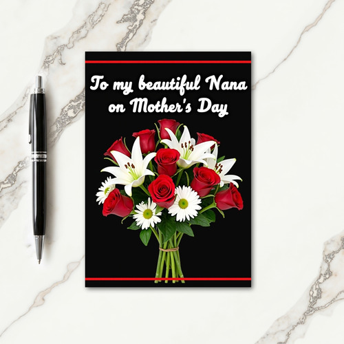 Roses Lilies Mothers Day Card