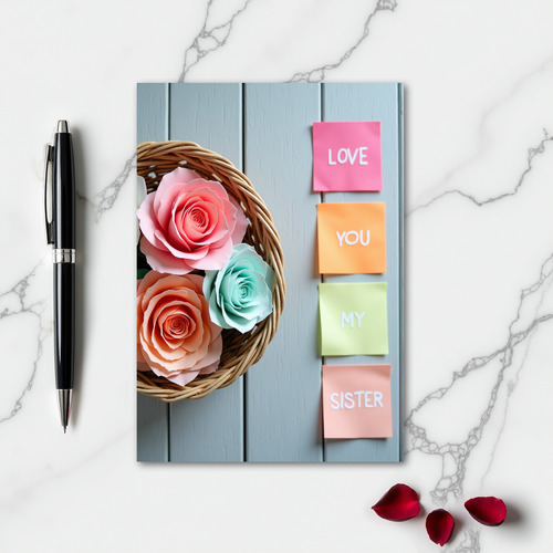 Roses Love You Sister Card