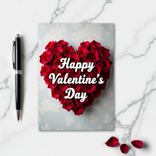 Roses Valentines Day Love Card