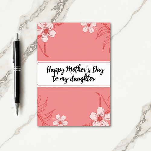 Rosy Banner Happy Mothers Day Card