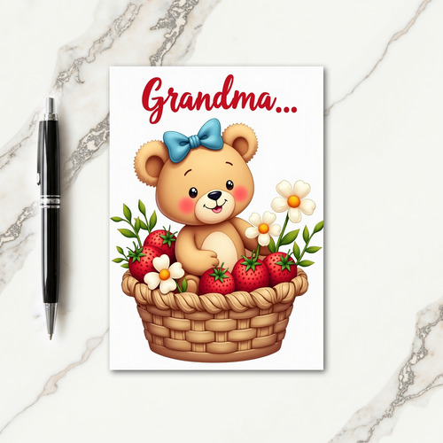 Rosy Bear Mothers Day Card