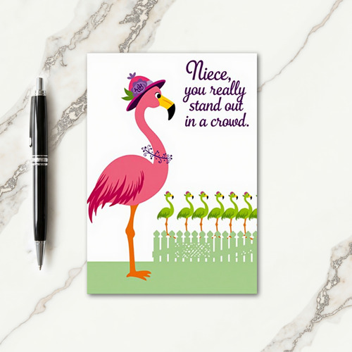 Rosy Bird Niece Mothers Day Card