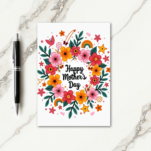 Rosy Botanical Mother Card