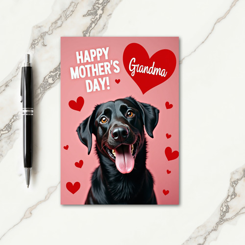 Rosy Canine Sweet Mothers Day Card