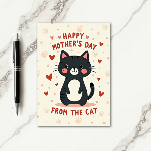 Rosy Cheeked Cat Day Card