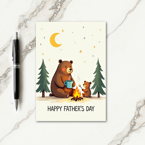 Rosy Cheeks Fathers Day Scene Card
