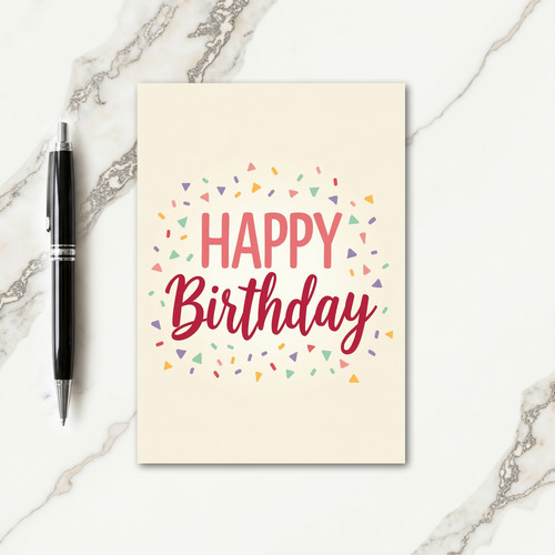 Rosy Cheerful Birthday Card