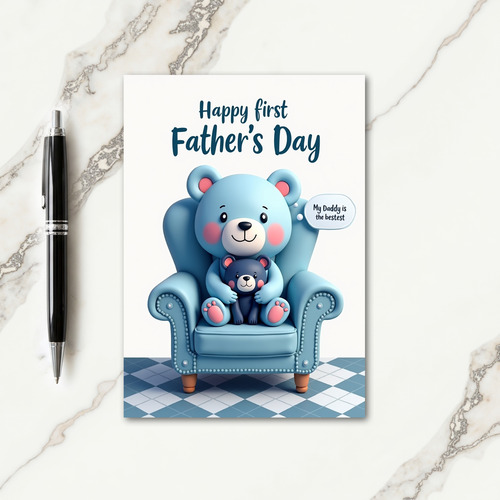 Rosy Fathers Day Seat Art Card