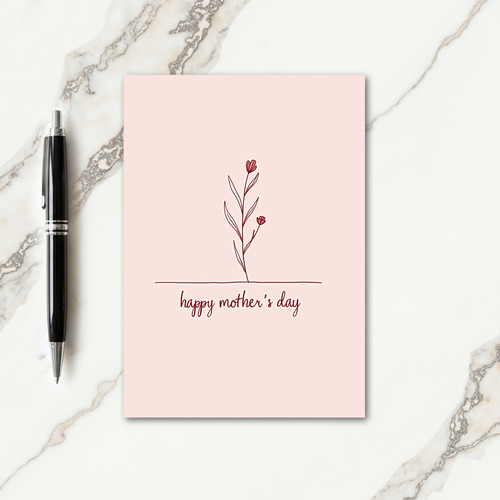 Rosy Floral Mothers Day Card
