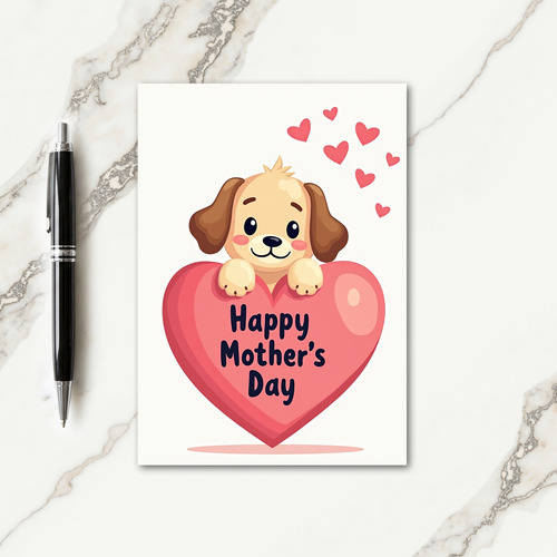 Rosy Heart Mothers Day Card