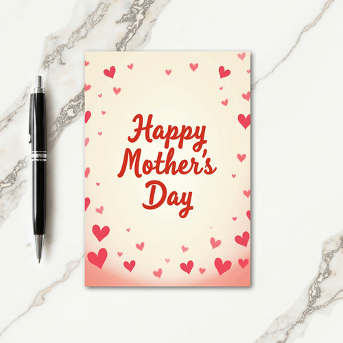 Rosy Hearts Mothers Day Card