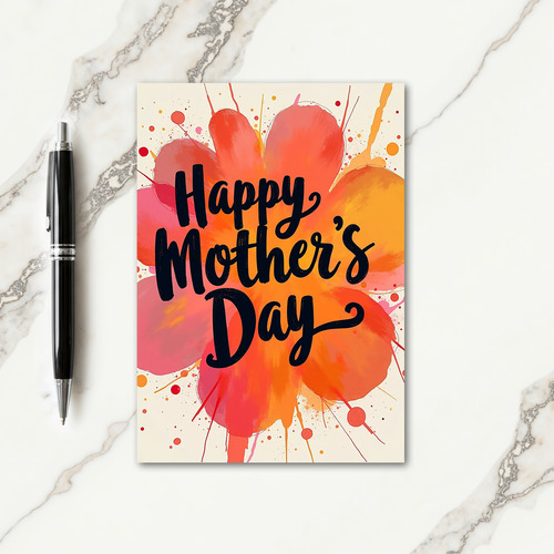 Rosy Mothers Day Paint Card