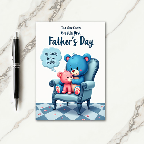 Rosy Pink Companion Father Card