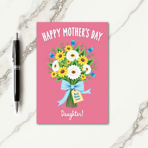 Rosy Pink Mothers Day Bloom Card