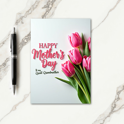 Rosy Pink Mothers Day Design Card