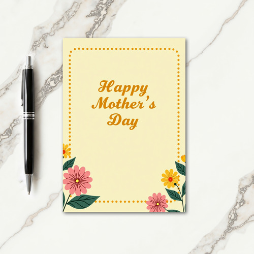 Rosy Pink Mothers Day Love Card