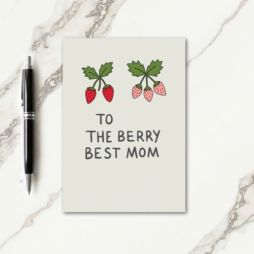 Rosy Red Berries Mom Card