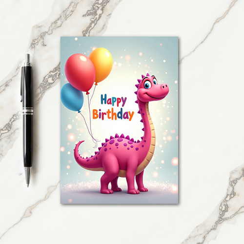 Rosy Spiky Birthday Card