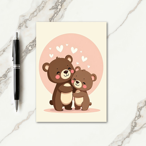 Rosy Ursine Mothers Day Card