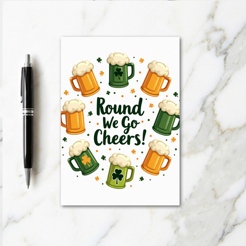 Round We Go Cheers St Patricks Card