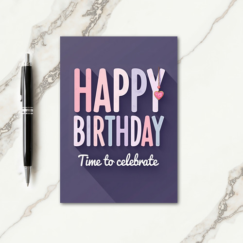 Rounded Letter Birthday Card