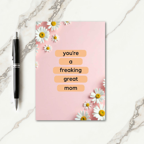 Rounded Orange Mom Card