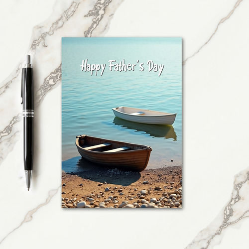 Rowboat Fathers Day Greeting Card
