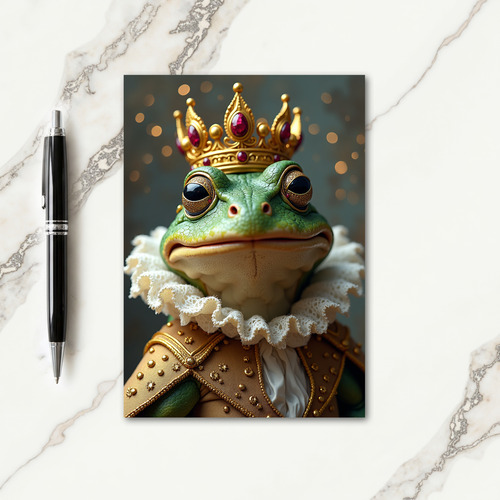 Royal Birthday Crowned Amphibian Card