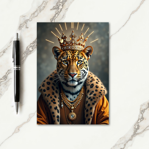 Royal Birthday Crowned Cat Card