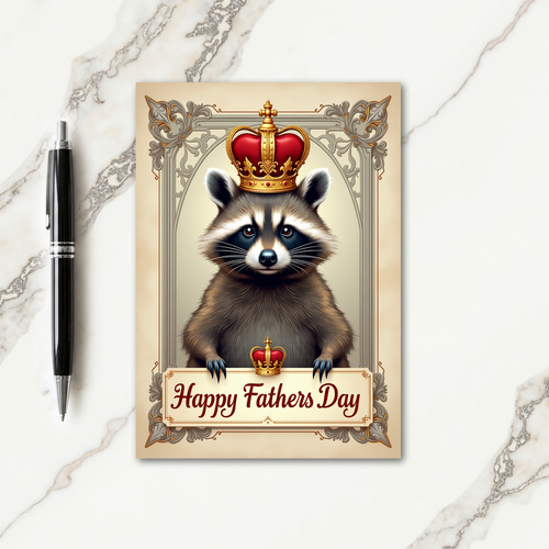 Royal Furry Fathers Day Card