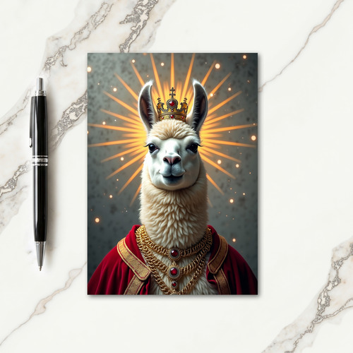 Royal Llama Birthday Card