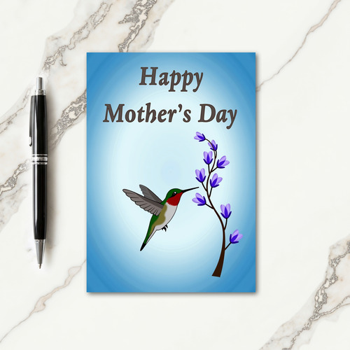 Ruby Bird Floral Mothers Day Card