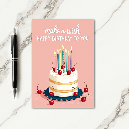 Ruby Cherry Birthday Card