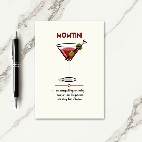 Ruby Cocktail Mothers Day Card