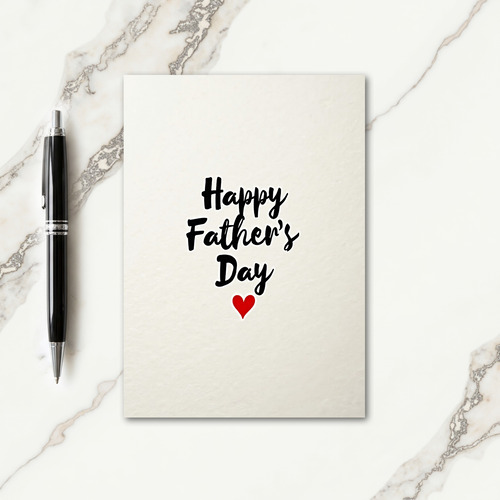 Ruby Heart Fathers Day Script Card
