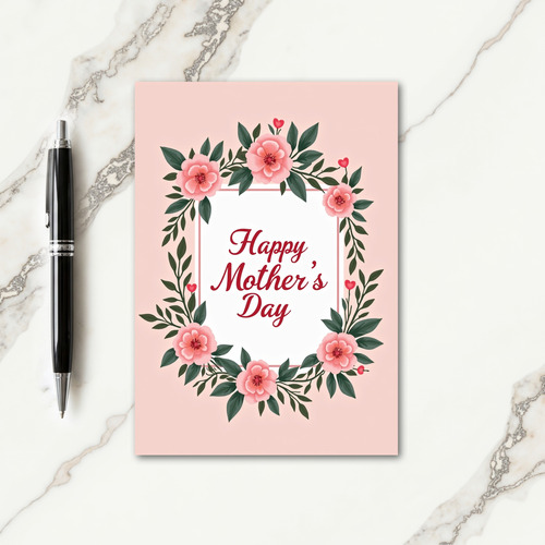 Ruby Hearts Mothers Day Bloom Card